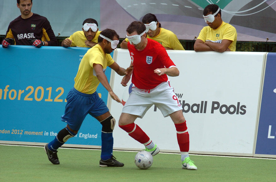 England and Brazil in Blind World Championship action.